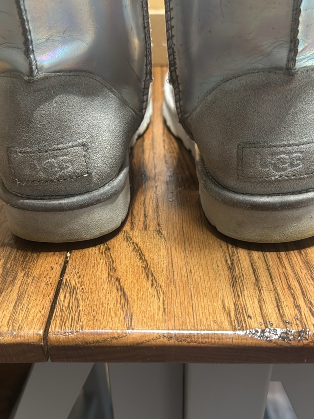 UGG Light Gray Plush Lined Booties